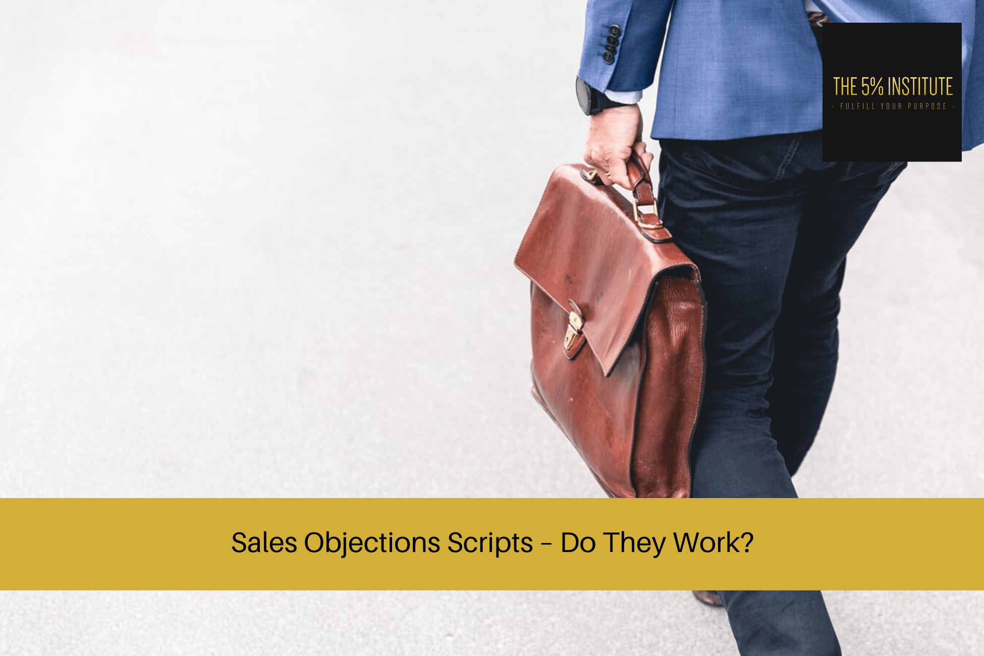 Sales Objections Scripts Do They Work? The 5% Institute